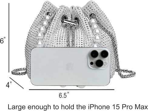 VONCOSS Chic Rhinestone Purse for Women Sparkly Clutch Evening Bag Glitter Mini Handbags Bling Hobo for Wedding Party Club in Kuwait