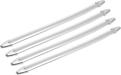 Motoforti Universal Car Door Guard Protector Rearview Mirror Side Door Bumper Door Protection, Anti-scratch Collision, ABS, Silver Tone, 4 Pcs in Saudi Arabia