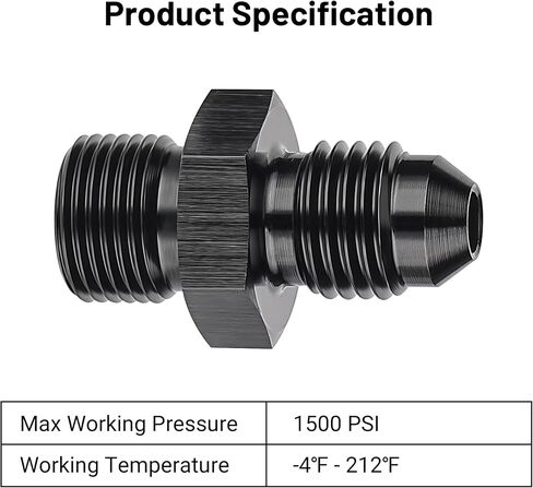 EVIL ENERGY 6AN Male Flare to M16 x 1.5mm Male Metric Fitting Adapter Aluminium Alloy 1PC in Saudi Arabia
