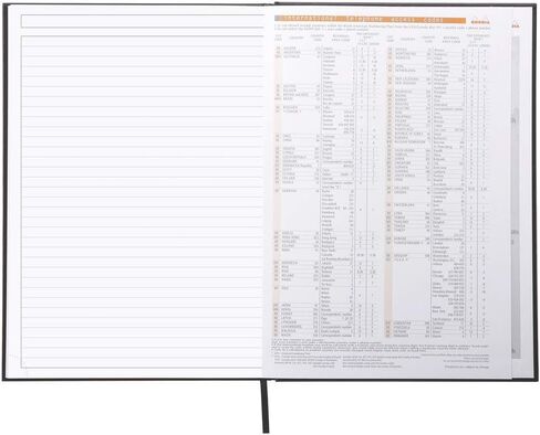 روديا دفتر ملاحظات ذو غلاف مقوى مقاس A4، مسطر، أسود in Kuwait