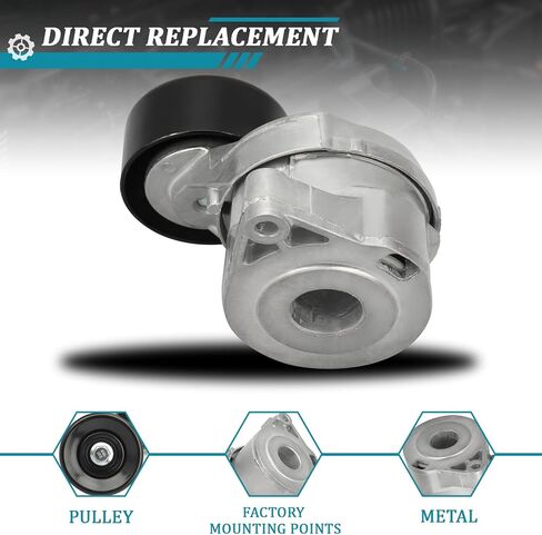 IRONTEK Belt Tensioner Pulley Assembly 39073 fit for Honda (2008-2012 Accord/ 2012-2015 Crosstour), for Acura 2009-2014 TSX #49432 31170R40A01 31170R40A02 in Saudi Arabia