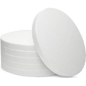 Crafare 13 Inch Foam Circles for Crafts,1 Inch Thick Round Polystyrene Discs 7 Pack, for Party Modeling Wedding Cake Sculpting School DIY Projects