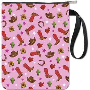 CRASPIRE Cute Dog Book Sleeve with Zipper Book Lovers Gifts Hardcover Paperbacks Waterproof Book Pouch Bag Protector Front Pocket Case Cover for Women Friends Readers Librarian Students Teacher