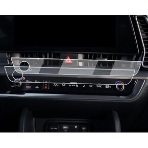 Screen Protector 2 Pcs Compatible with 2021-2024 Volvo XC40/XC60/XC90,8.7-Inch Navigation + Air Conditioner Screen Protector for 2019-2024 V60/S60/S90 Accessories 9H Hardness Tempered Glass