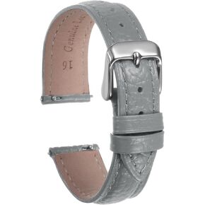 HARFINGTON Genuine Leather Watch Bands Flat Replacement Leather Watch Strap, Choice of Color & Width for Watch & Smartwatch