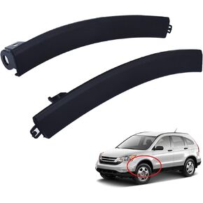Front Bumper Filler Trim Black 2 Pcs Left & Right Side Replacement for 2007-2011 CR-V 71103-SWA-000