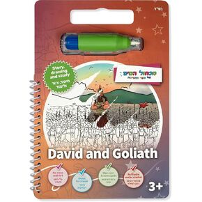 Magic Water Reveal Coloring Pad for Kids and Toddlers Ages 3+, Noah's Ark, Mess-Free Coloring Fun with Reusable Pages, Drawing, Traveling Toys (Orange)