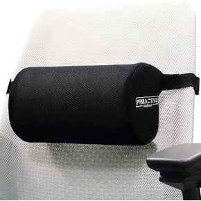 Extra Firm Large Lower Back D-Shaped Lumbar Support, High-Density Foam, Lower Back Pain Relief. Office Chair, Dining Chair, Computer Chair. Portable, Light Weight & Firm Support.