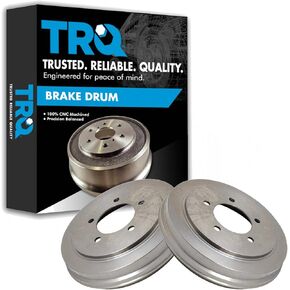 TRQ Rear Brake Drum Pair Set for 2008-2009 Dodge Avenger / 2007-2012 Dodge Caliber / 2008-2014 Jeep Compass / 2008-2014 Jeep Patriot / 2007-2009 Chrysler Sebring