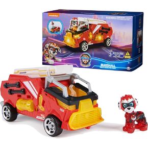 Paw Patrol: The Mighty Movie, Firetruck Toy with Marshall Mighty Pups Action Figure, Lights and Sounds, Kids Toys for Boys & Girls 3+