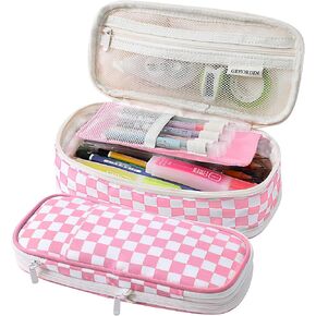 Big Capacity Pencil Case Portable Stationery Pen Bag With Zipper Capacity Pencil Pouch Organizer for Office College School(Orange)
