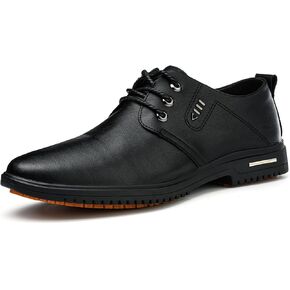 Non Slip Work Shoes for Men Waterproof Mens Slip Resistant Shoes，Comfortable Food Service Kitchen Restaurant Chef Work Shoes Black