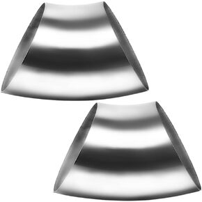 OD 3.5 Inch 45 Degree SS304 Stainless Steel Bend Tube Exhaust Elbow Pipe for Car Modified Exhaust System 3.5" Piping Silver Tone，Stair Handrail (2pcs)