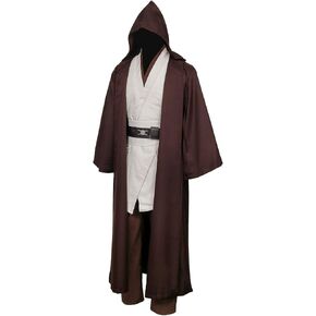 Adult Tunic Costume Cloak for Jedi Outfit Men Knight Hooded Robe Cape Pants Full Set Suit Halloween Cosplay Uniform