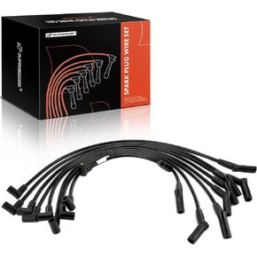 A-Premium 9PCS Spark Plug Wires Compatible with Ford F-250 F250 1983-1990 7.5L, F-350 F350 1983-1990 7.5L, Replace# E3PZ12259T