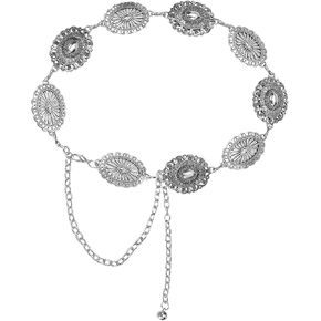 Womens Western-Concho-Belt Silver Cowboy-Cowgirl Belts