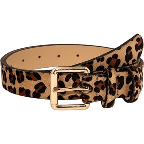 Verdusa Women's Leopard Belt Faux Leather Waist Belts