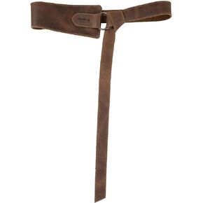 Heather's, Formal Belt for Women with Ring, No-Buckle Belt, Waist Strap, Stylish Belly Accessory, Full Grain Leather, Handmade, Bourbon Brown