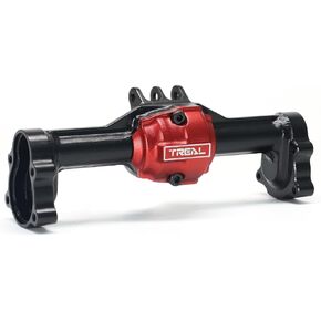 TREAL Aluminum 7075 Rear Axle Housing w Rear Hubs One Piece CNC Machined Upgrades for 1/18 Redcat Ascent 18 Crawler(Black)