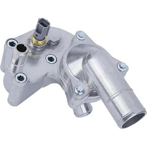 Upgraded Aluminum Metal Thermostat Housing Assembly One Hole with Sensor RH148 for Ford Mustang 2005 2006 2007 2008 2009 2010 5R3Z-8592-BA 2L2Z-8592-BA