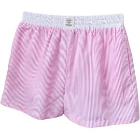 SHENHE Women's Letter Patched Striped Colorblock Shorts Elastic Waist Wide Leg Casual Shorts