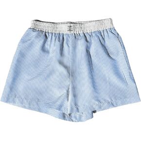 SHENHE Women's Letter Patched Striped Colorblock Shorts Elastic Waist Wide Leg Casual Shorts