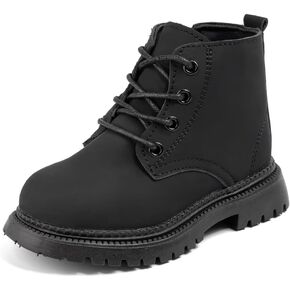 Casazoe Toddler Girls Boys Boots Little Kid Classic Hiking Boots Side Zipper Casual Walking Work Boots High Top Lace Up Combat Ankle Boots in Kuwait