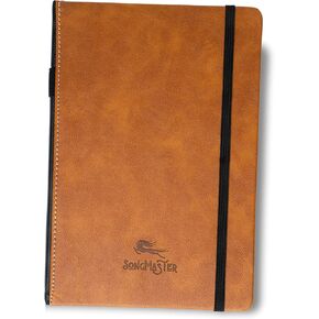 Songmaster Songwriting Journal 5x8 in • Crazy Horse Vegan Leather Music Notebook • 180 Page Hardcover Music Staff Paper Manuscript Paper Notebook Music Journal • 150 Free iVideosongs Lessons