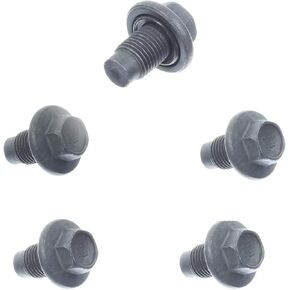 Pack of 5 pcs M14x1.5 Engine Oil Drain Plug With Insert Gasket Compatible with FORD F150 F250 F350 F450 E-150 E-250 E-350 E150 E250 E350 E450 Super Duty EXPEDITION Replaces F75Z-6730-BA F75Z6730BA