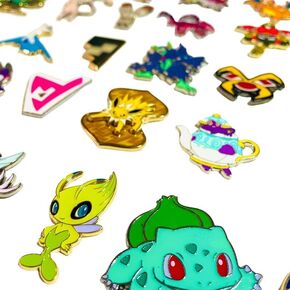 Pokemon 5 Assorted Pokemon Enamel Pins Lot – No Duplicates - Offical Pokemon TCG Pin