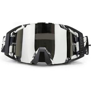 Motocross Goggles Dirtbike ATV Motorcycle Anti-UV Motorbike Ski Goggles Anti-Slip Strap Nose Cover Fit Glasses & Helmet