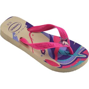 Havaianas Girl's Kids Fantasy Beige/Magenta Neon Flip-Flop