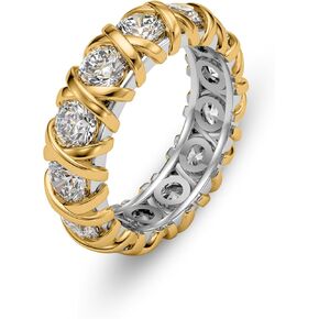 Engagement Gold Wedding Bands Rings For Women Diamond Cubic Zirconia Ring Promise Rings For Couples Stackable Rings For Women Two Tone Ring Womens Rings Size 7