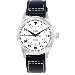 RATIO Pilot Style Watches Analog Japanese Automatic 200M Water Resistant Casual Formal Wear Watch for Men