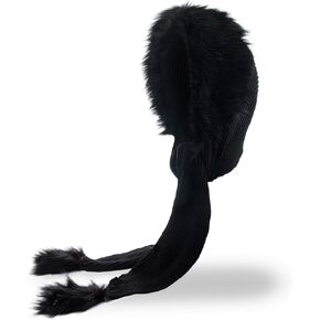 Futrzane Classic Hooded Scarf - Faux Fur Hooded Scarves for Women - Cowl & Hat