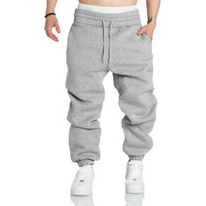 A WATERWANG Men's Sweatpants Casual Cotton Tapered Joggers Athletic Sweat Pants for Men Workout Running with Pockets