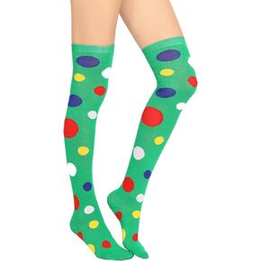 Womens Thigh High Socks Novelty Argyle Halloween Warm Leg Warmers Over-the-Knee-High-Socks