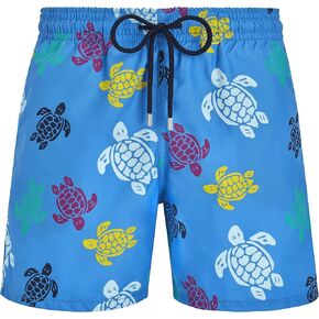 Vilebrequin Men Swim Trunks Ronde Des Tortues Multicolore
