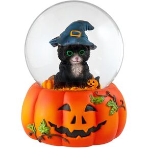 Halloween Cat Musical Water Globe by The San Francisco Music Box