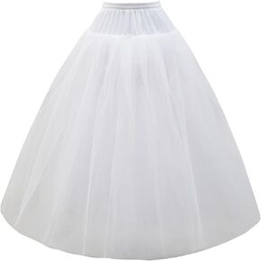 A-line Hoopless Petticoat Crinoline Underskirt Slips for Wedding Dress PPT026