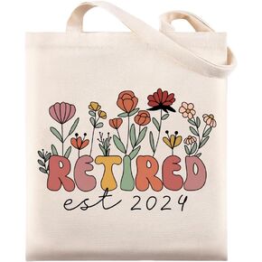 Maciebelle Retirement Gift for Woman, Cool Retirement Gifts for Women, Canvas Tote Bag Best Gifts