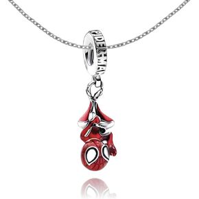SpiderMan Pendant Necklace with Futuristic Design,Adjustable Red Spider Jewelry Chain for Women and Man,Ideal Spider Man's Pink Gift for spider man Fans,Cosplay,Daily Wear