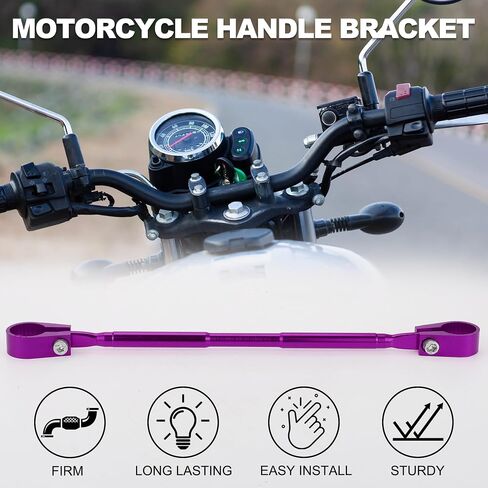 Motorcycle Motorcycle Handle Bracket Adjustable | Handlebars Motor Bike Handlebar Purple 1 Pcs in Saudi Arabia