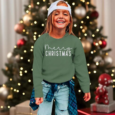 الفتيان الفتيات عيد ميلاد سعيد البلوز الاطفال زي عيد الميلاد القمم عطلة Crewneck البلوز قميص عيد الميلاد الملابس 6-12Y in Saudi Arabia