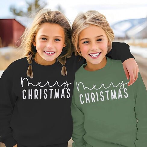 الفتيان الفتيات عيد ميلاد سعيد البلوز الاطفال زي عيد الميلاد القمم عطلة Crewneck البلوز قميص عيد الميلاد الملابس 6-12Y in Saudi Arabia