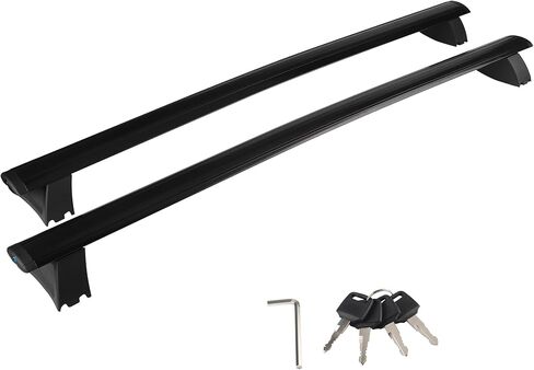 قضبان متقاطعة لرف السقف قابلة للقفل متوافقة مع ملحقات جراند شيروكي 2011-2021، وقضبان جانبية مخددة، وقضبان متقاطعة من الألومنيوم مضادة للصدأ لأمتعة البضائع على السطح ودراجات الكاياك والزورق in Kuwait