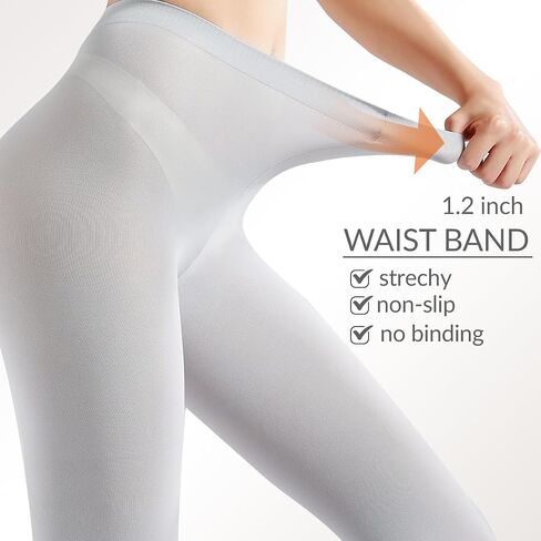 G&Y Opaque Tights for Women - 70D Control Top Pantyhose Running Yoga Leggings Athletic Pants in Kuwait