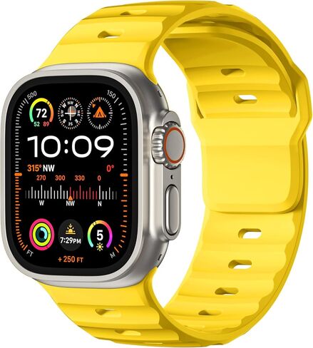 أحزمة Wepro الرياضية متوافقة مع Apple Watch Ultra 2/Ultra Band، متوافقة مع أحزمة ساعة Apple للرجال 49 مم 46 مم 45 مم 44 مم 42 مم، حزام سيليكون متين لسلسلة iWatch 10 9 8 7 6 5 4 SE 3 2 1 in Kuwait