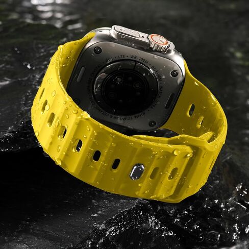 أحزمة Wepro الرياضية متوافقة مع Apple Watch Ultra 2/Ultra Band، متوافقة مع أحزمة ساعة Apple للرجال 49 مم 46 مم 45 مم 44 مم 42 مم، حزام سيليكون متين لسلسلة iWatch 10 9 8 7 6 5 4 SE 3 2 1 in Kuwait