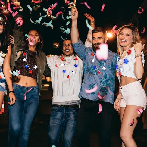 yahenda 12 جهاز كمبيوتر شخصى يوم المحاربين القدامى قلادة LED الوطنية الأحمر الأزرق الأبيض نجمة القلائد قدامى المحاربين يوم حزب تفضل نجمة LED تضيء قلادة للمحاربين القدامى يوم حزب الديكور احتفالات الزينة in Kuwait